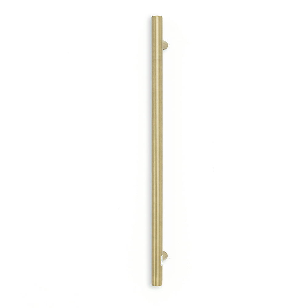 Radiant Round Bar Vertical Towel Rail - Light Gold
